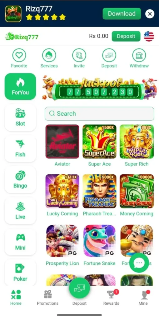 Rizq777 Game